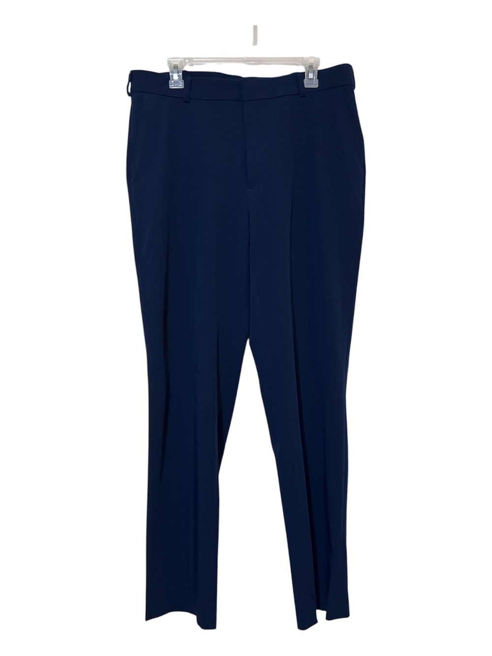 George Men Navy Blue Stretch Flat Front Dress Pants Slacks Size 34x32